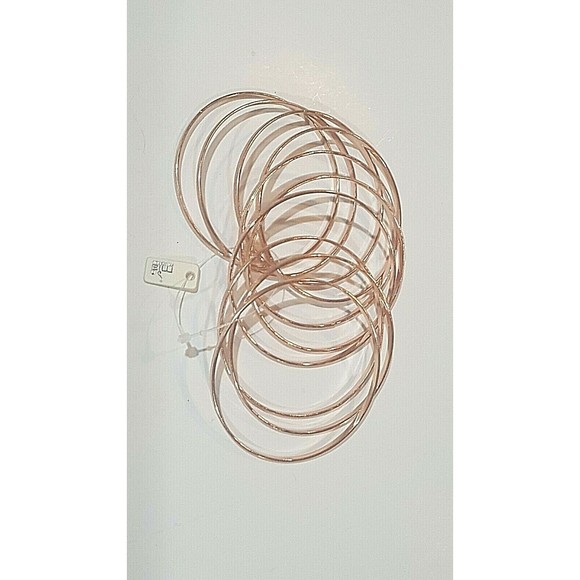 Mia Collection Kim Min Sun Rose Gold Bangle Bracelets - 10 Strand Set New Tags - Picture 3 of 4